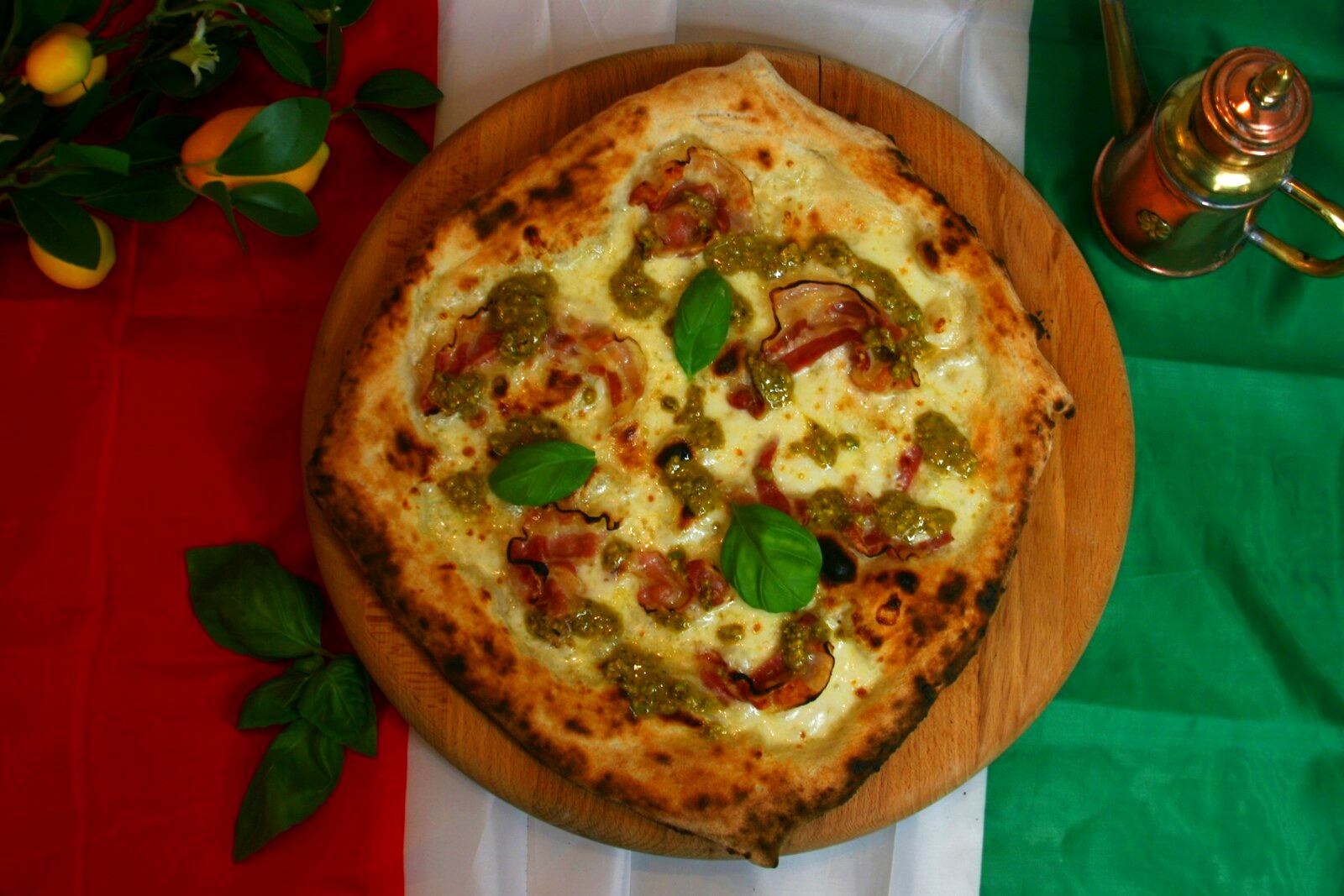 Pancetta e Pistacchio — pizza